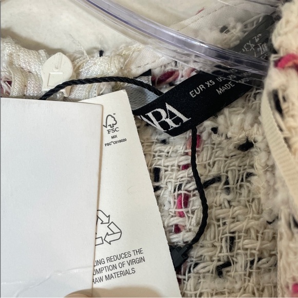 Blogger’s Favorite Zara Textured Weave Dress With Ruffle Trim. XS. NWT. - Picture 11 of 16